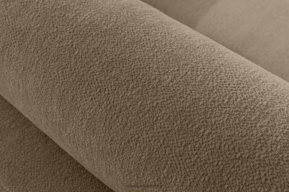 BLUME Nowoczesny narożnik w tkaninie szenilowej lewy ciemny beżowy ciemny beżowy - zdjęcie 7