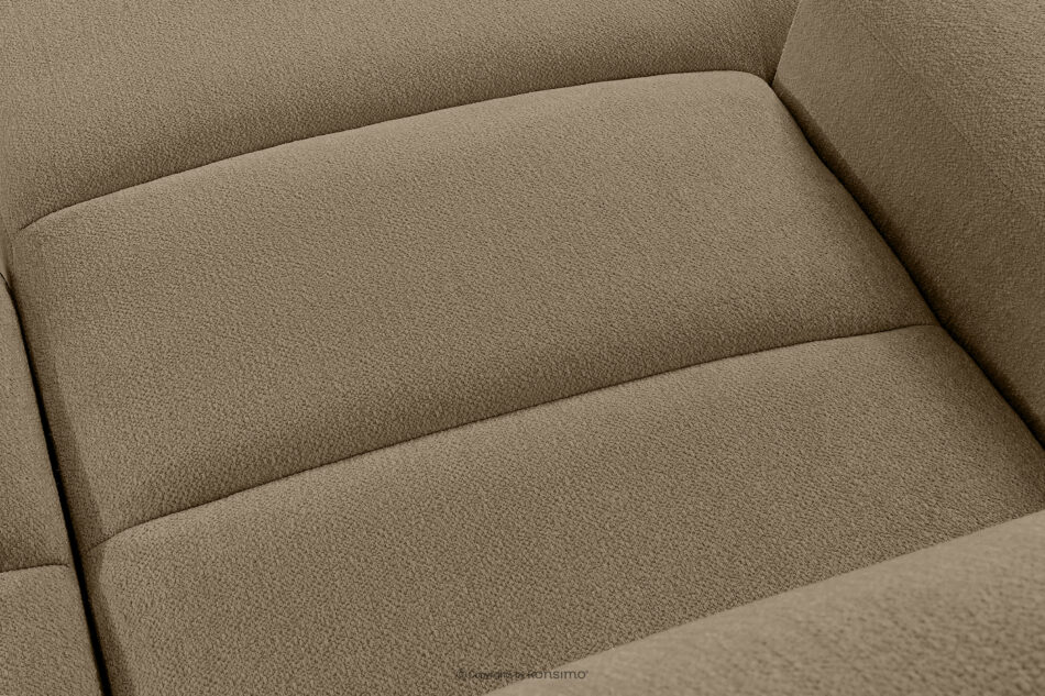 BLUME Nowoczesny narożnik w tkaninie szenilowej lewy ciemny beżowy ciemny beżowy - zdjęcie 9