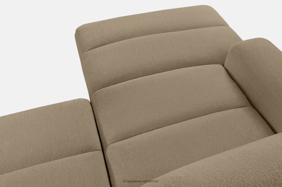 BLUME Nowoczesny narożnik w tkaninie szenilowej lewy ciemny beżowy ciemny beżowy - zdjęcie 10