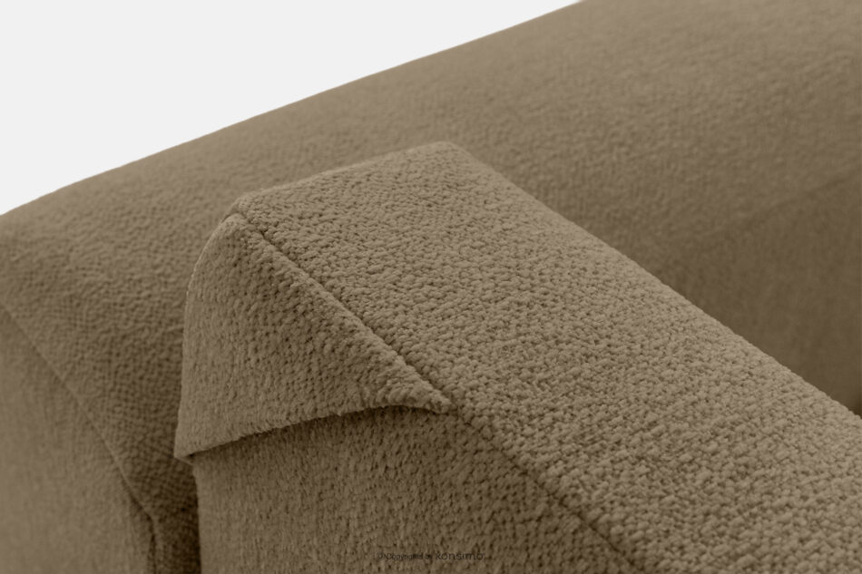 BLUME Nowoczesny narożnik w tkaninie szenilowej lewy ciemny beżowy ciemny beżowy - zdjęcie 11