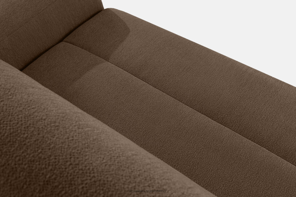 BLUME Nowoczesny narożnik w tkaninie szenilowej lewy brązowy brązowy - zdjęcie 5