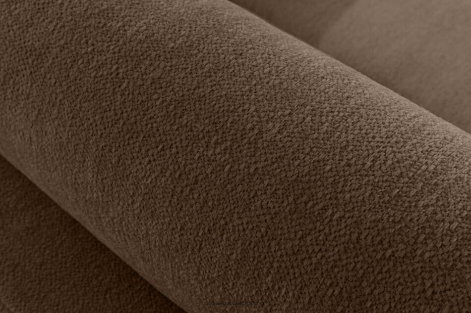 BLUME Nowoczesny narożnik w tkaninie szenilowej lewy brązowy brązowy - zdjęcie 7