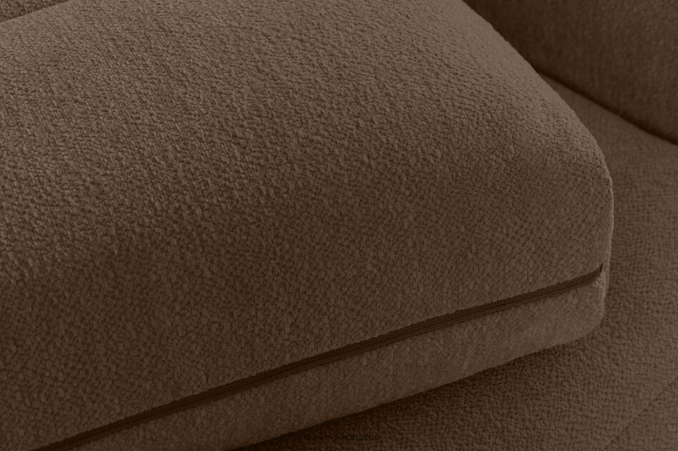 BLUME Nowoczesny narożnik w tkaninie szenilowej lewy brązowy brązowy - zdjęcie 8