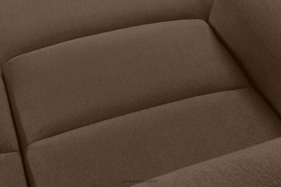 BLUME Nowoczesny narożnik w tkaninie szenilowej lewy brązowy brązowy - zdjęcie 9