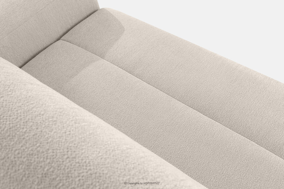 BLUME Nowoczesny narożnik w tkaninie szenilowej lewy ecru ecru - zdjęcie 5