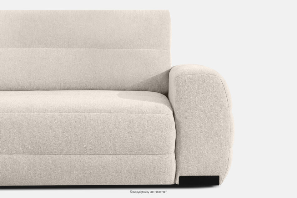 BLUME Nowoczesny narożnik w tkaninie szenilowej lewy ecru ecru - zdjęcie 6