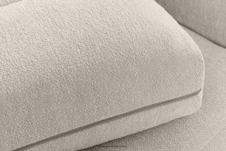 BLUME Nowoczesny narożnik w tkaninie szenilowej lewy ecru ecru - zdjęcie 8