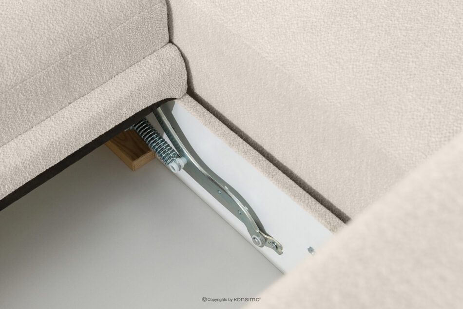 BLUME Nowoczesny narożnik w tkaninie szenilowej lewy ecru ecru - zdjęcie 14