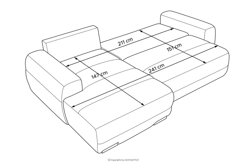 BLUME Nowoczesny narożnik w tkaninie szenilowej lewy grafitowy grafitowy - zdjęcie 18