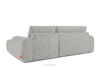 BLUME Nowoczesny narożnik w tkaninie szenilowej prawy jasny szary jasny szary - zdjęcie 4