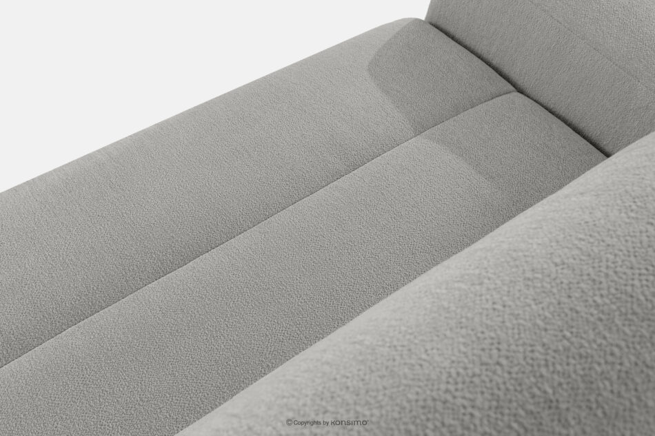 BLUME Nowoczesny narożnik w tkaninie szenilowej prawy jasny szary jasny szary - zdjęcie 5