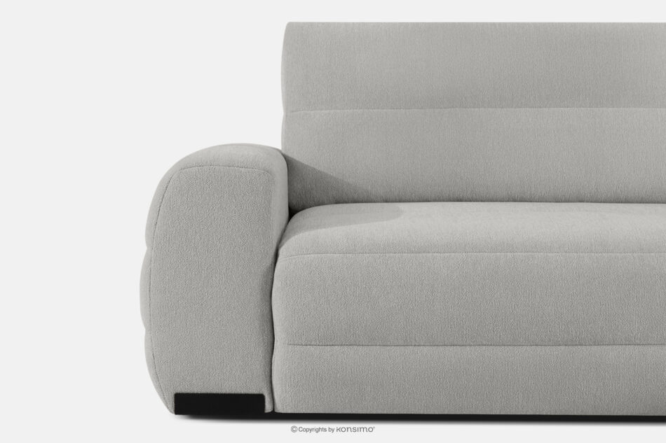 BLUME Nowoczesny narożnik w tkaninie szenilowej prawy jasny szary jasny szary - zdjęcie 6