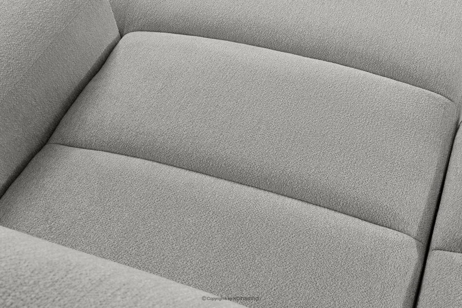 BLUME Nowoczesny narożnik w tkaninie szenilowej prawy jasny szary jasny szary - zdjęcie 9