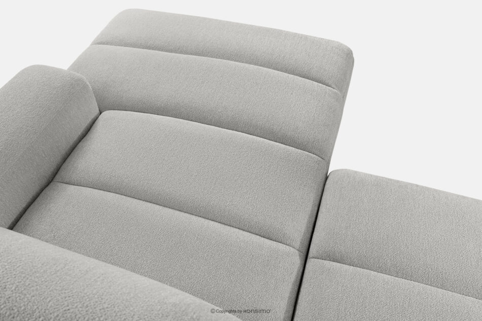 BLUME Nowoczesny narożnik w tkaninie szenilowej prawy jasny szary jasny szary - zdjęcie 10