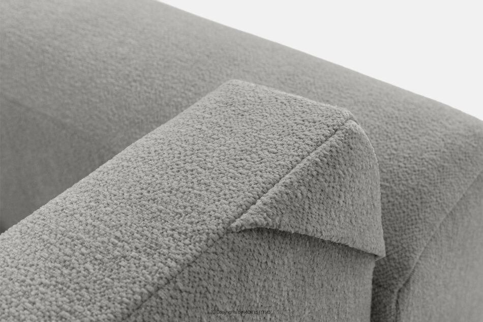 BLUME Nowoczesny narożnik w tkaninie szenilowej prawy jasny szary jasny szary - zdjęcie 11