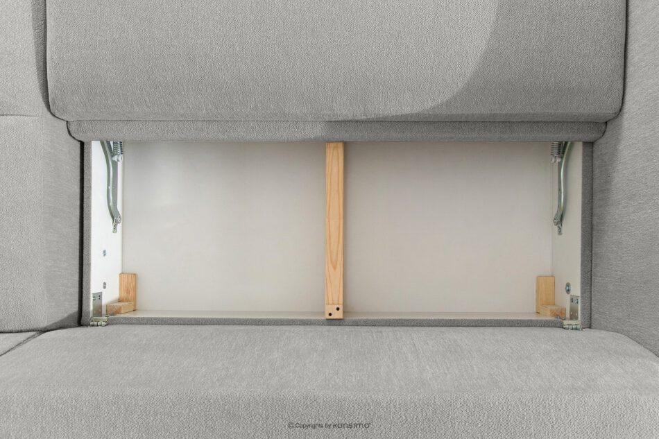 BLUME Nowoczesny narożnik w tkaninie szenilowej prawy jasny szary jasny szary - zdjęcie 12