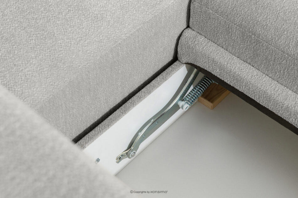 BLUME Nowoczesny narożnik w tkaninie szenilowej prawy jasny szary jasny szary - zdjęcie 14