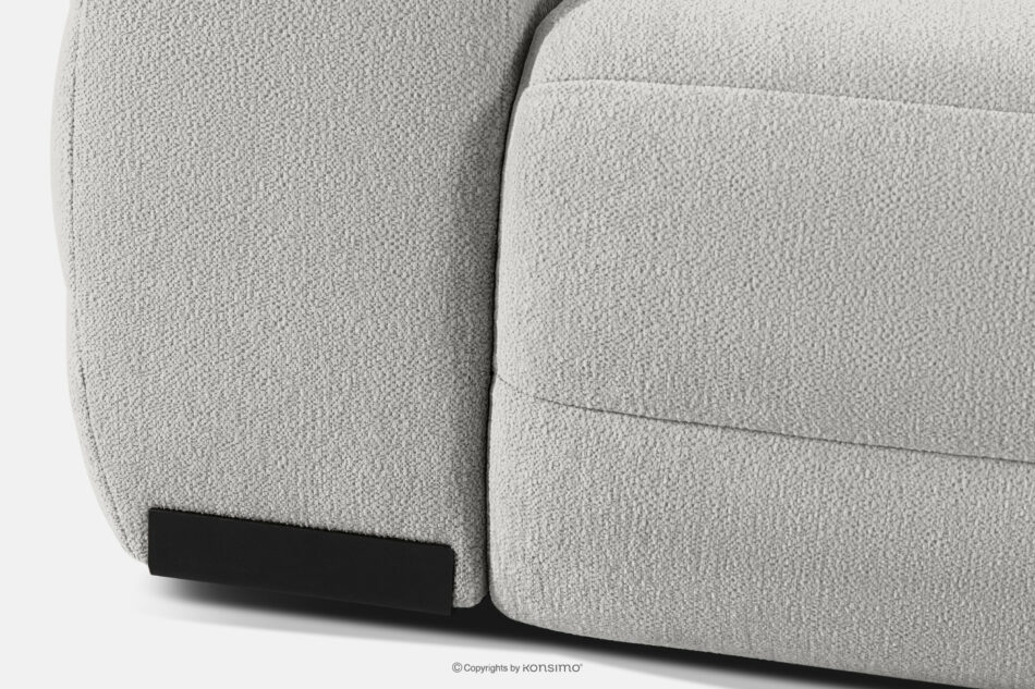 BLUME Nowoczesny narożnik w tkaninie szenilowej prawy jasny szary jasny szary - zdjęcie 15