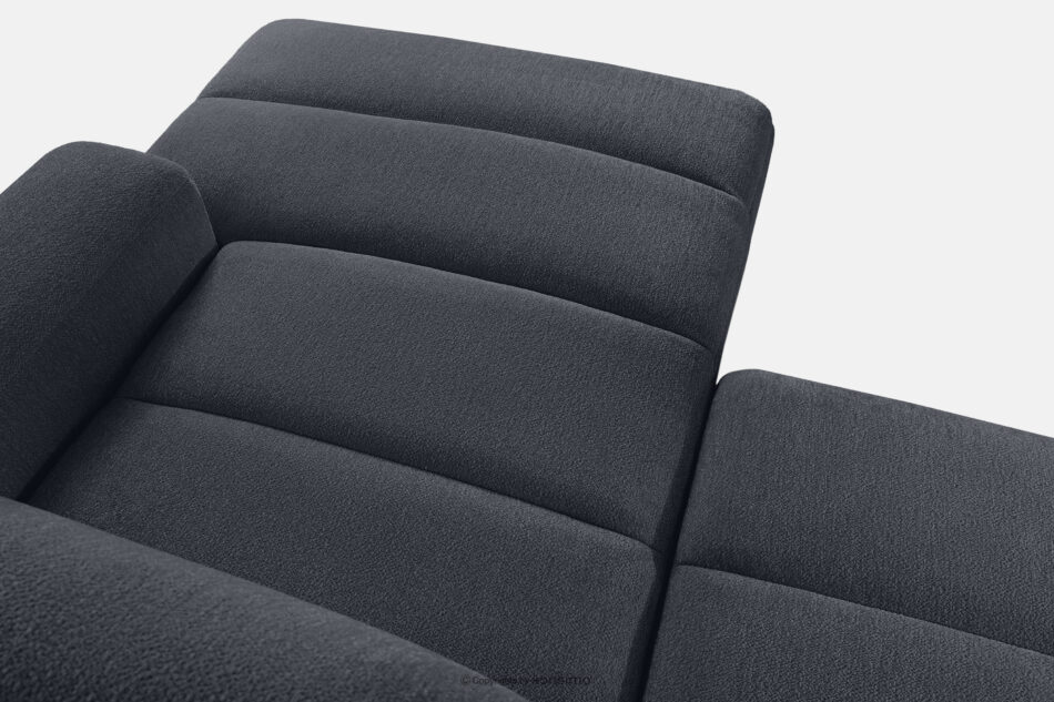 BLUME Nowoczesny narożnik w tkaninie szenilowej prawy grafitowy grafitowy - zdjęcie 10