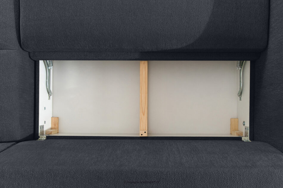 BLUME Nowoczesny narożnik w tkaninie szenilowej prawy grafitowy grafitowy - zdjęcie 12