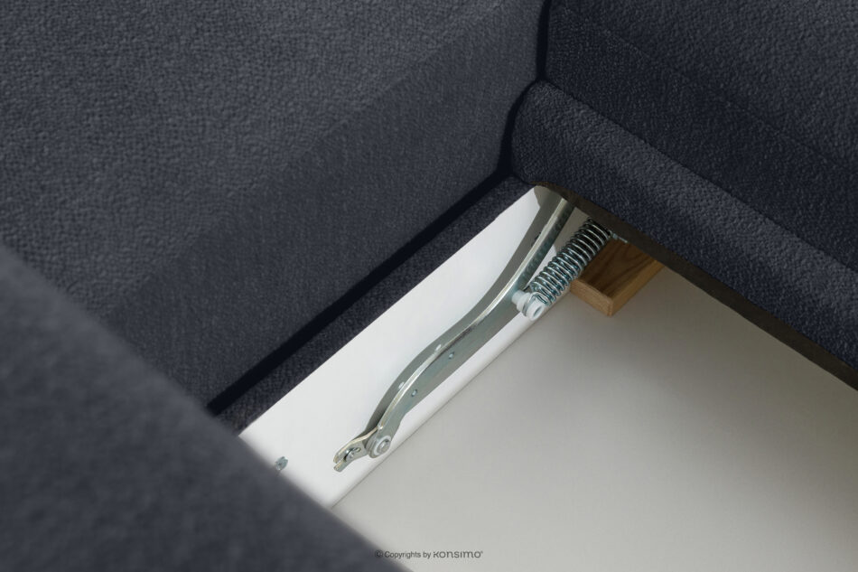 BLUME Nowoczesny narożnik w tkaninie szenilowej prawy grafitowy grafitowy - zdjęcie 14