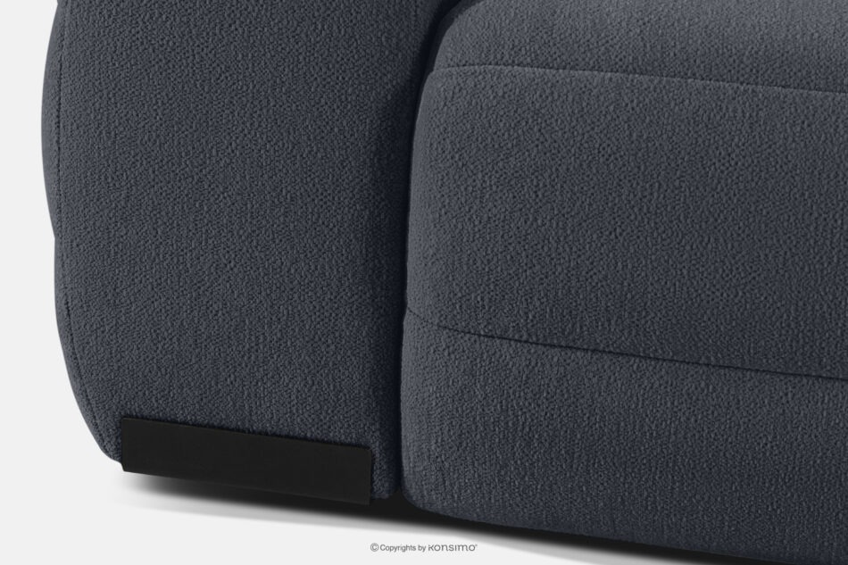 BLUME Nowoczesny narożnik w tkaninie szenilowej prawy grafitowy grafitowy - zdjęcie 15