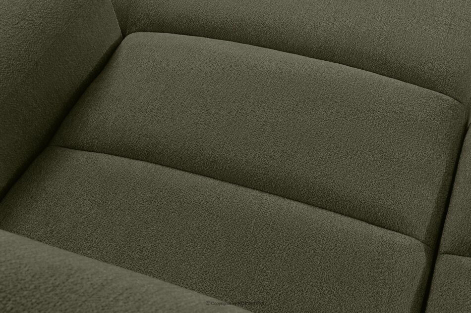 BLUME Nowoczesny narożnik w tkaninie szenilowej prawy ciemny zielony ciemny zielony - zdjęcie 9