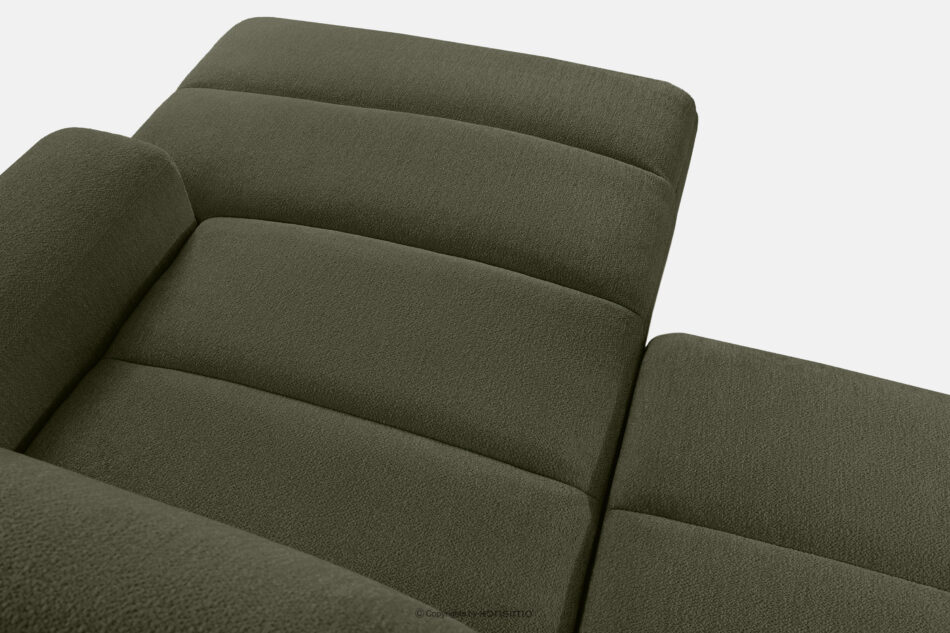 BLUME Nowoczesny narożnik w tkaninie szenilowej prawy ciemny zielony ciemny zielony - zdjęcie 10