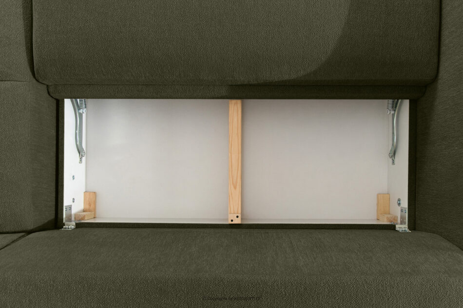 BLUME Nowoczesny narożnik w tkaninie szenilowej prawy ciemny zielony ciemny zielony - zdjęcie 12