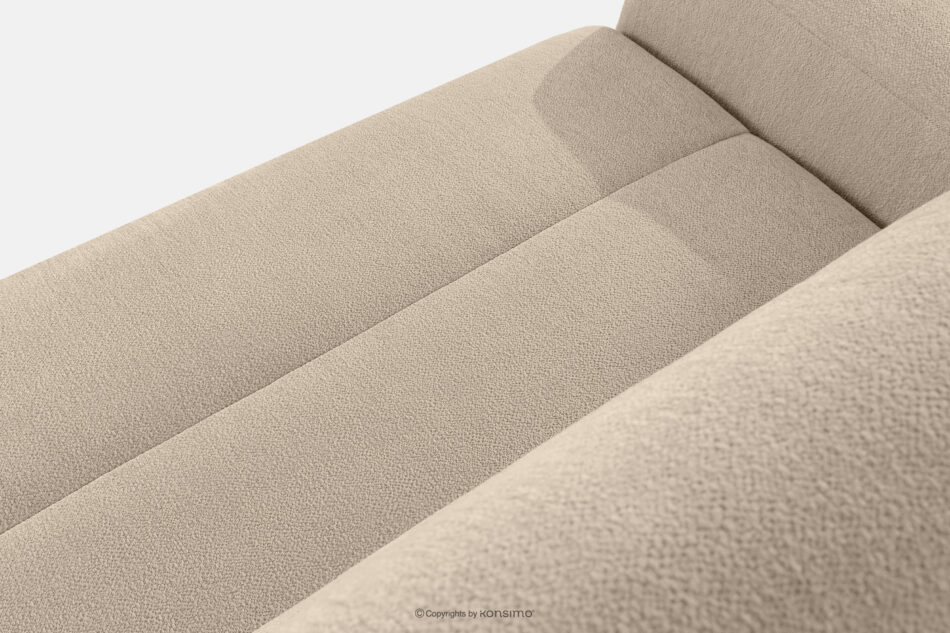 BLUME Nowoczesny narożnik w tkaninie szenilowej prawy kremowy kremowy - zdjęcie 5