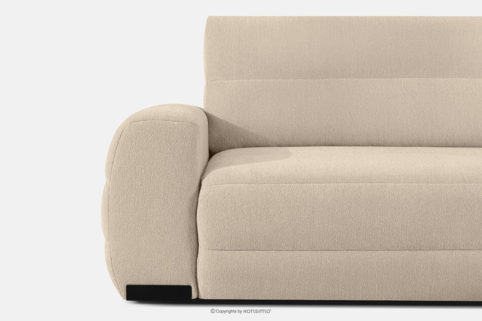 BLUME Nowoczesny narożnik w tkaninie szenilowej prawy kremowy kremowy - zdjęcie 6