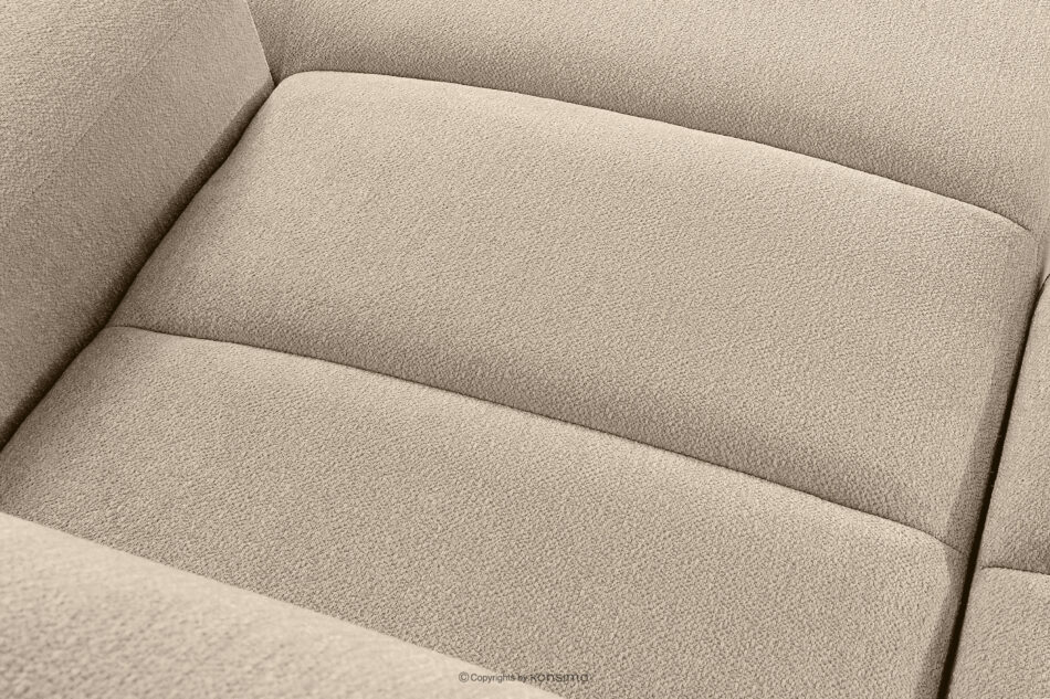 BLUME Nowoczesny narożnik w tkaninie szenilowej prawy kremowy kremowy - zdjęcie 9