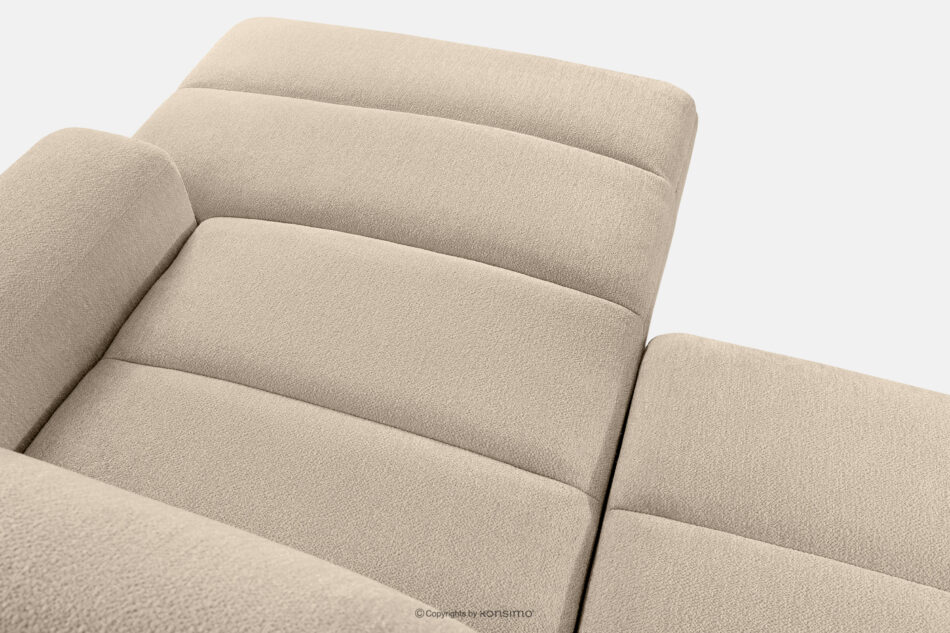 BLUME Nowoczesny narożnik w tkaninie szenilowej prawy kremowy kremowy - zdjęcie 10