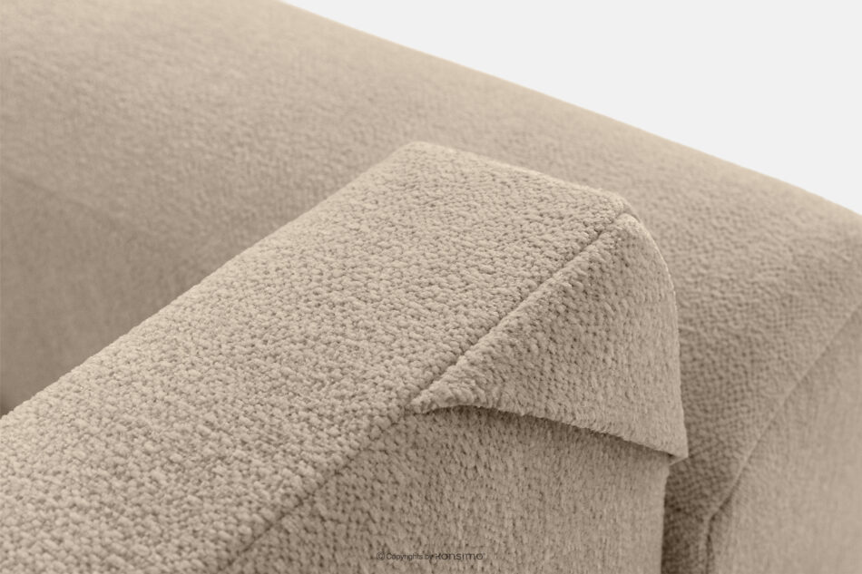 BLUME Nowoczesny narożnik w tkaninie szenilowej prawy kremowy kremowy - zdjęcie 11