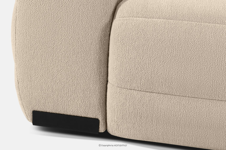 BLUME Nowoczesny narożnik w tkaninie szenilowej prawy kremowy kremowy - zdjęcie 15