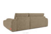 BLUME Nowoczesny narożnik w tkaninie szenilowej prawy ciemny beżowy ciemny beżowy - zdjęcie 4