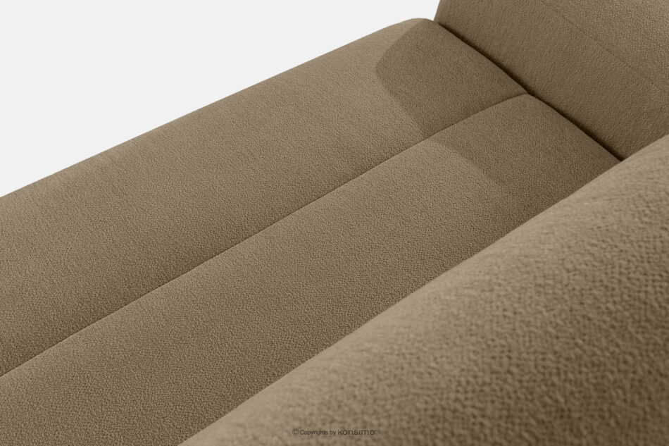 BLUME Nowoczesny narożnik w tkaninie szenilowej prawy ciemny beżowy ciemny beżowy - zdjęcie 5
