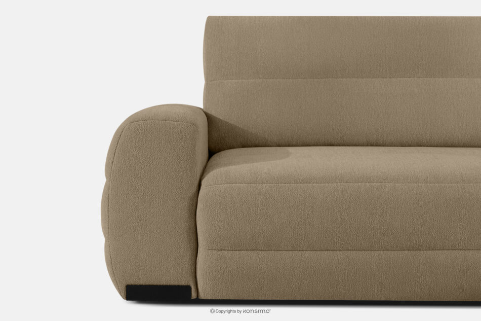 BLUME Nowoczesny narożnik w tkaninie szenilowej prawy ciemny beżowy ciemny beżowy - zdjęcie 6