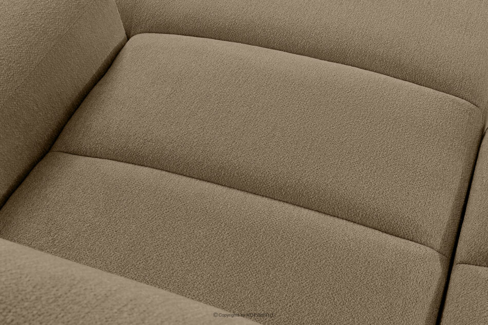 BLUME Nowoczesny narożnik w tkaninie szenilowej prawy ciemny beżowy ciemny beżowy - zdjęcie 9