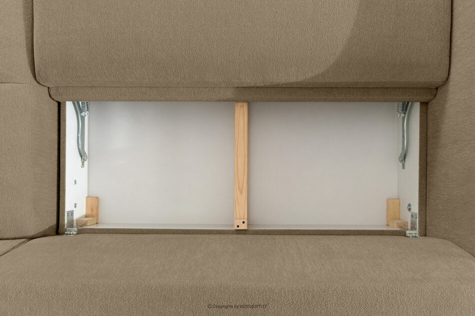 BLUME Nowoczesny narożnik w tkaninie szenilowej prawy ciemny beżowy ciemny beżowy - zdjęcie 12