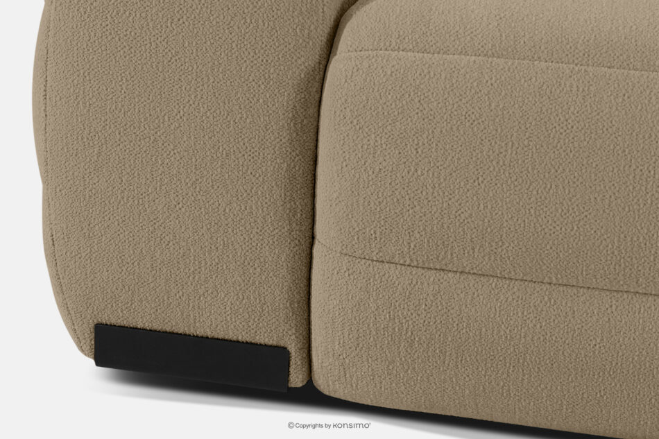 BLUME Nowoczesny narożnik w tkaninie szenilowej prawy ciemny beżowy ciemny beżowy - zdjęcie 15