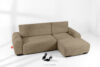 BLUME Nowoczesny narożnik w tkaninie szenilowej prawy ciemny beżowy ciemny beżowy - zdjęcie 2
