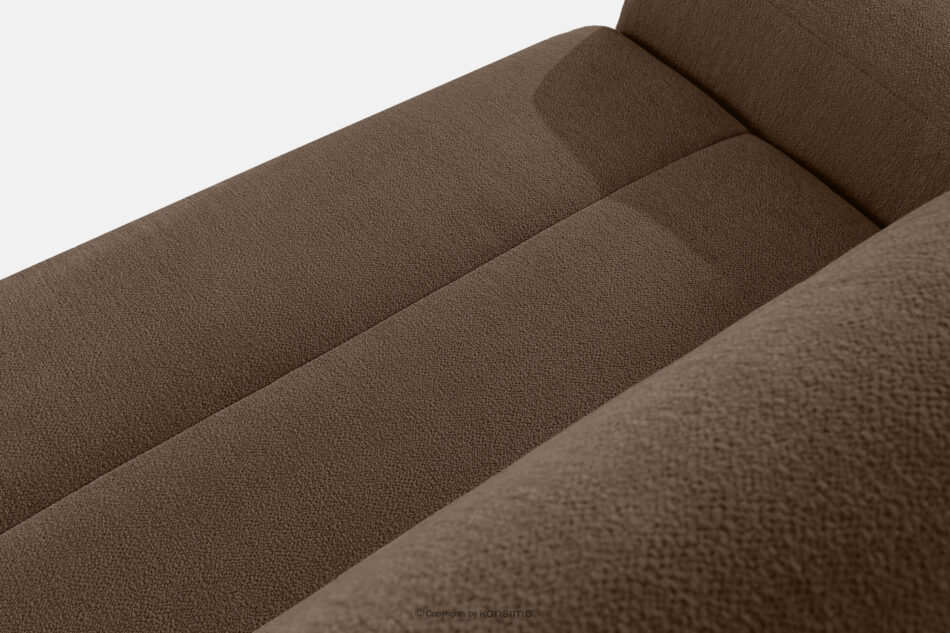 BLUME Nowoczesny narożnik w tkaninie szenilowej prawy brązowy brązowy - zdjęcie 5
