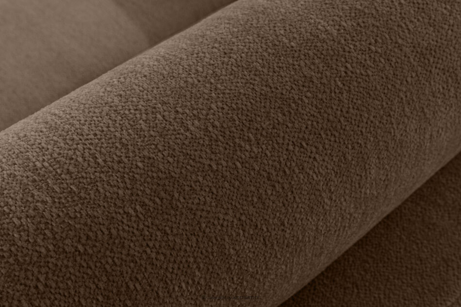 BLUME Nowoczesny narożnik w tkaninie szenilowej prawy brązowy brązowy - zdjęcie 7
