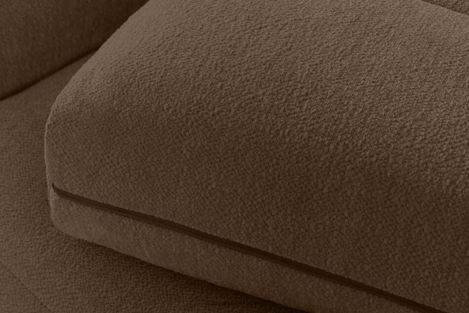 BLUME Nowoczesny narożnik w tkaninie szenilowej prawy brązowy brązowy - zdjęcie 8
