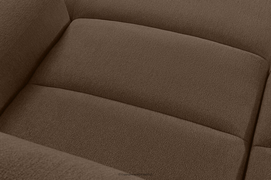 BLUME Nowoczesny narożnik w tkaninie szenilowej prawy brązowy brązowy - zdjęcie 9