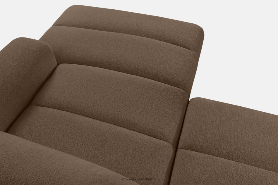 BLUME Nowoczesny narożnik w tkaninie szenilowej prawy brązowy brązowy - zdjęcie 10