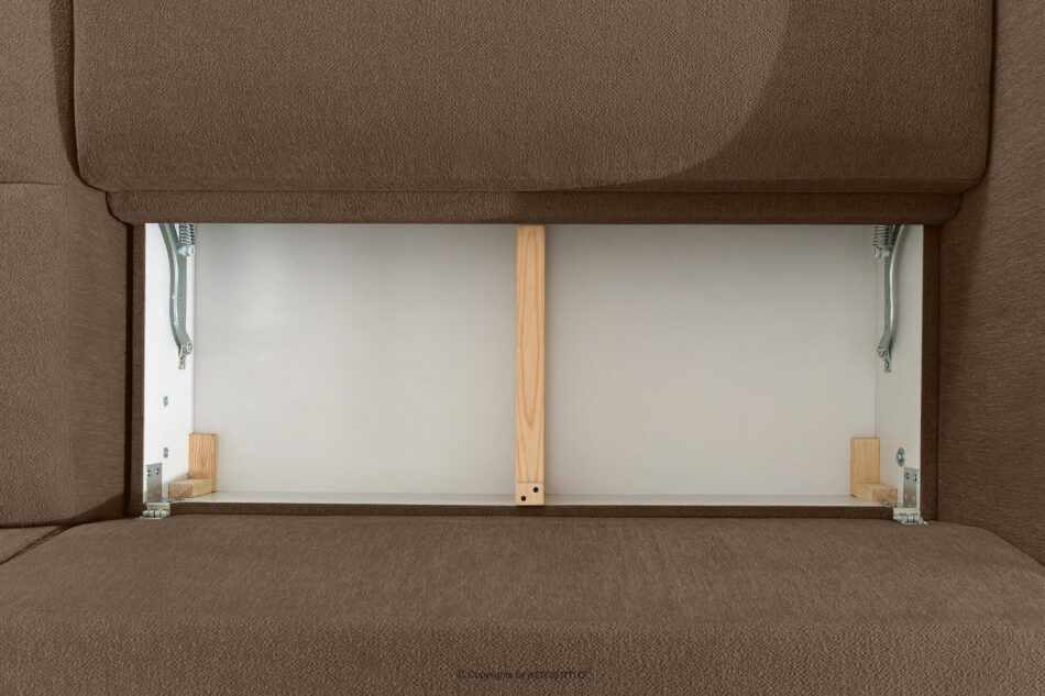 BLUME Nowoczesny narożnik w tkaninie szenilowej prawy brązowy brązowy - zdjęcie 12