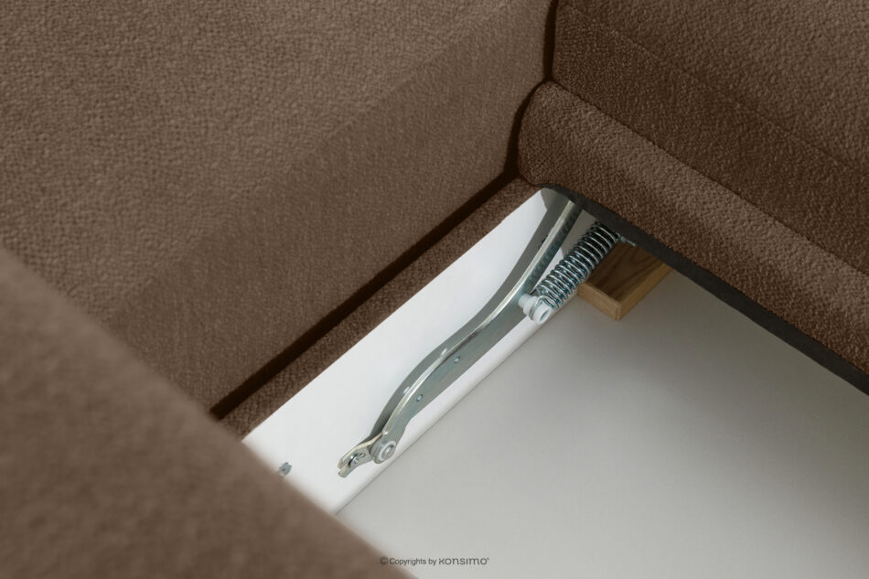 BLUME Nowoczesny narożnik w tkaninie szenilowej prawy brązowy brązowy - zdjęcie 14