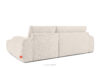 BLUME Nowoczesny narożnik w tkaninie szenilowej prawy ecru ecru - zdjęcie 4